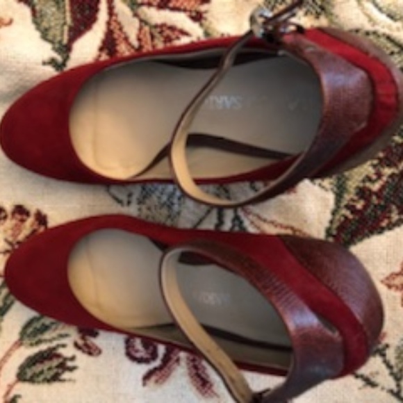 Suede and Leather Heels by Franco Sarto - Picture 6 of 8